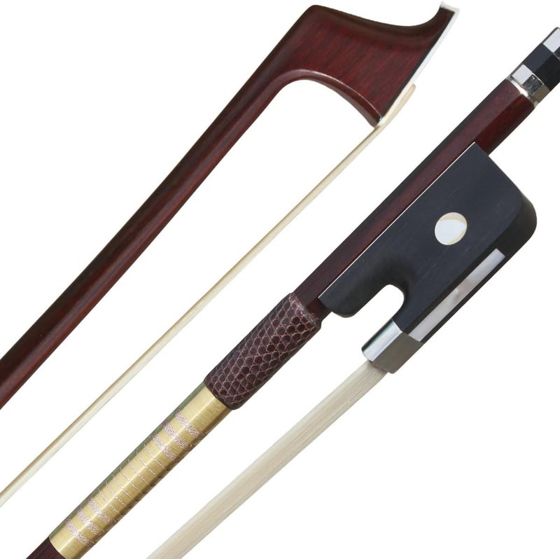 ARCRAW Pernambuco Wood Cello Bow 4/4 Full Size Round Stick French PECCATTE Model Rococo Style Teacher Student Professional Stringed Instrument Bow - Image 1